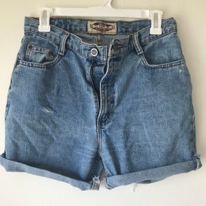 High waist denim shorts
